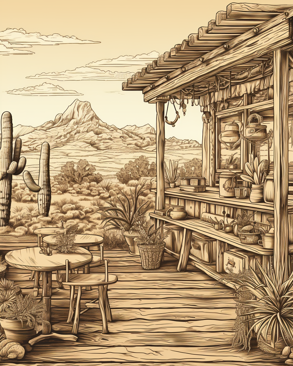 BBQ restaurant in the Sonoran Desert