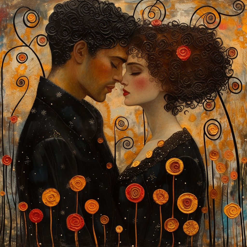 Valentine's Day Gustav Klimt painting