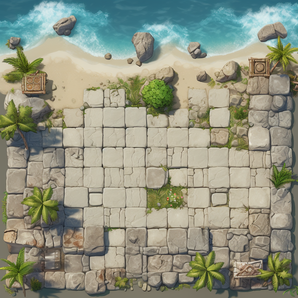 Colorful beach tileset for RPG