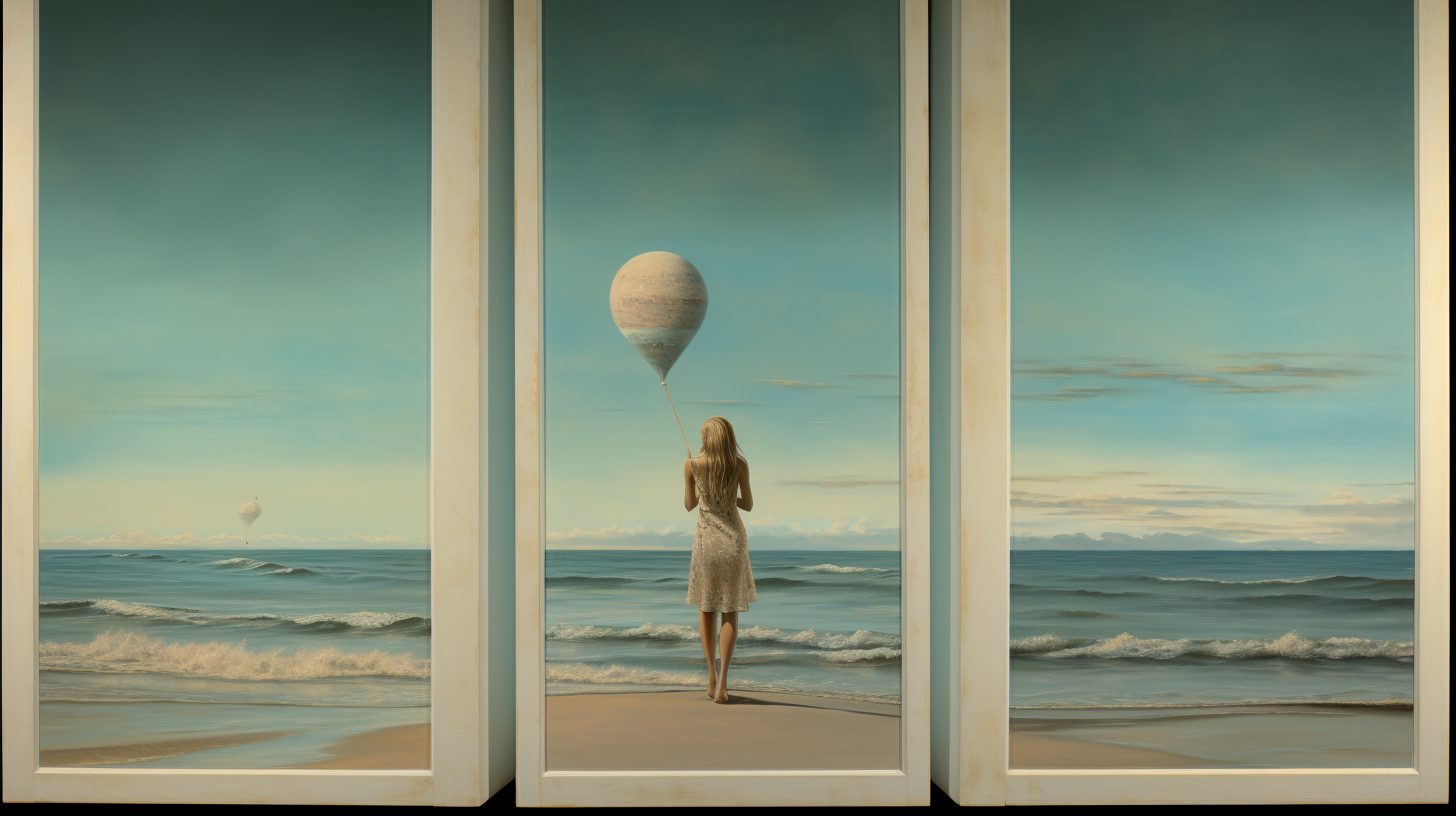 Beautiful Triptych Image of a Beach