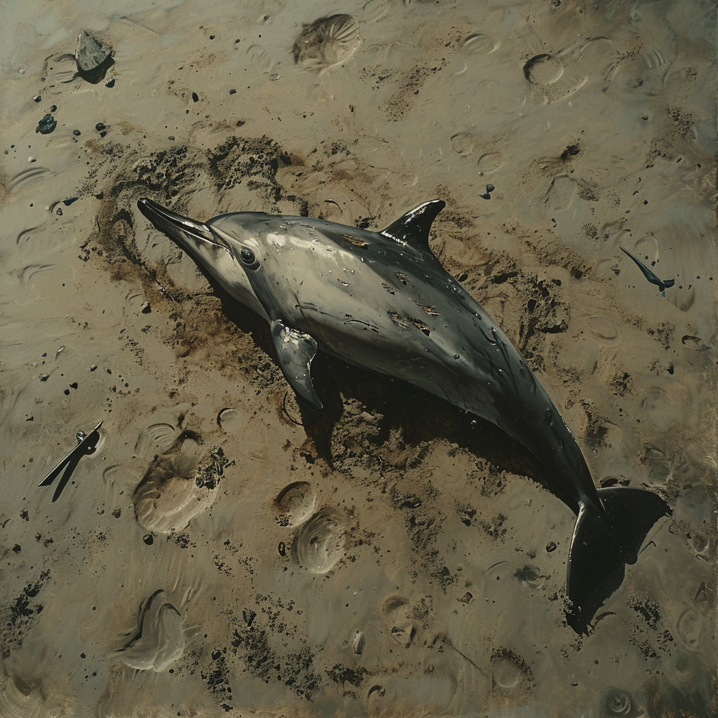 Beached Dolphin with Arrowheads