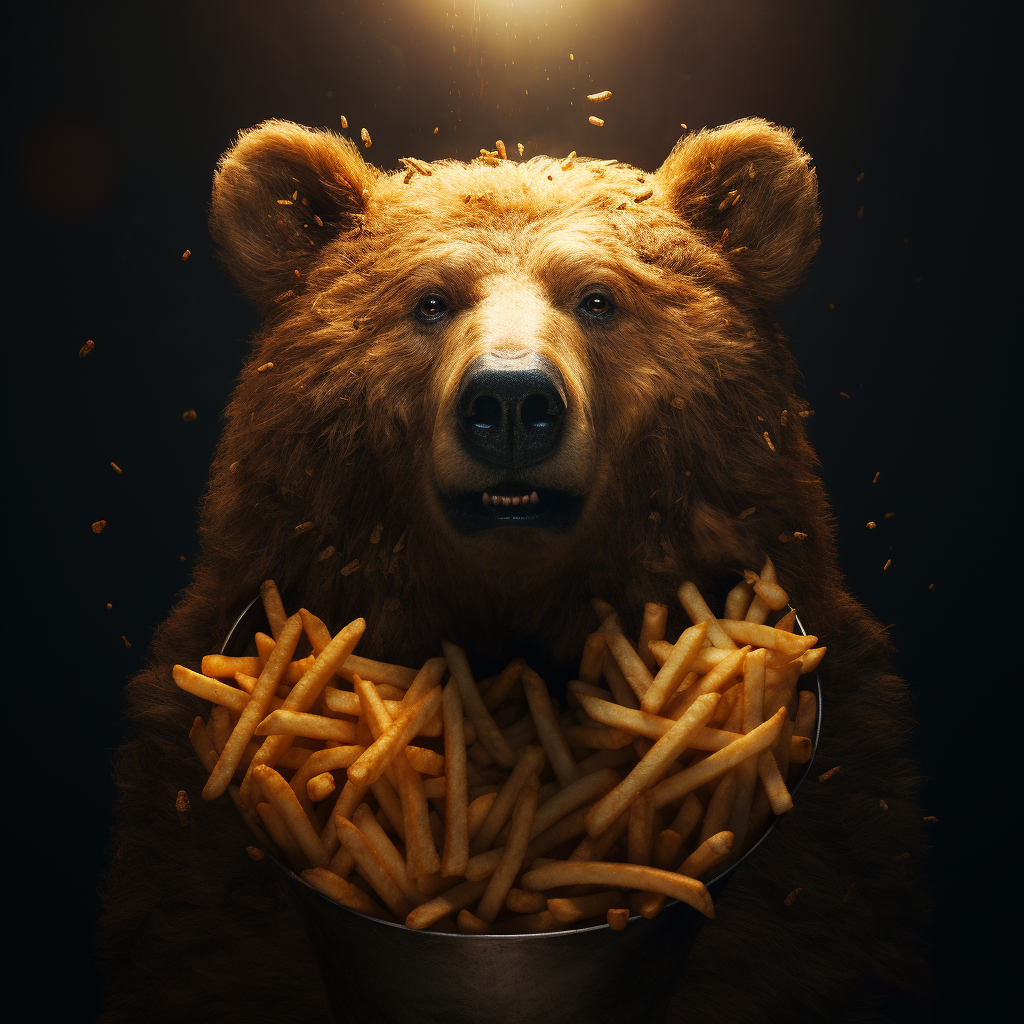 Bear Head on Fries