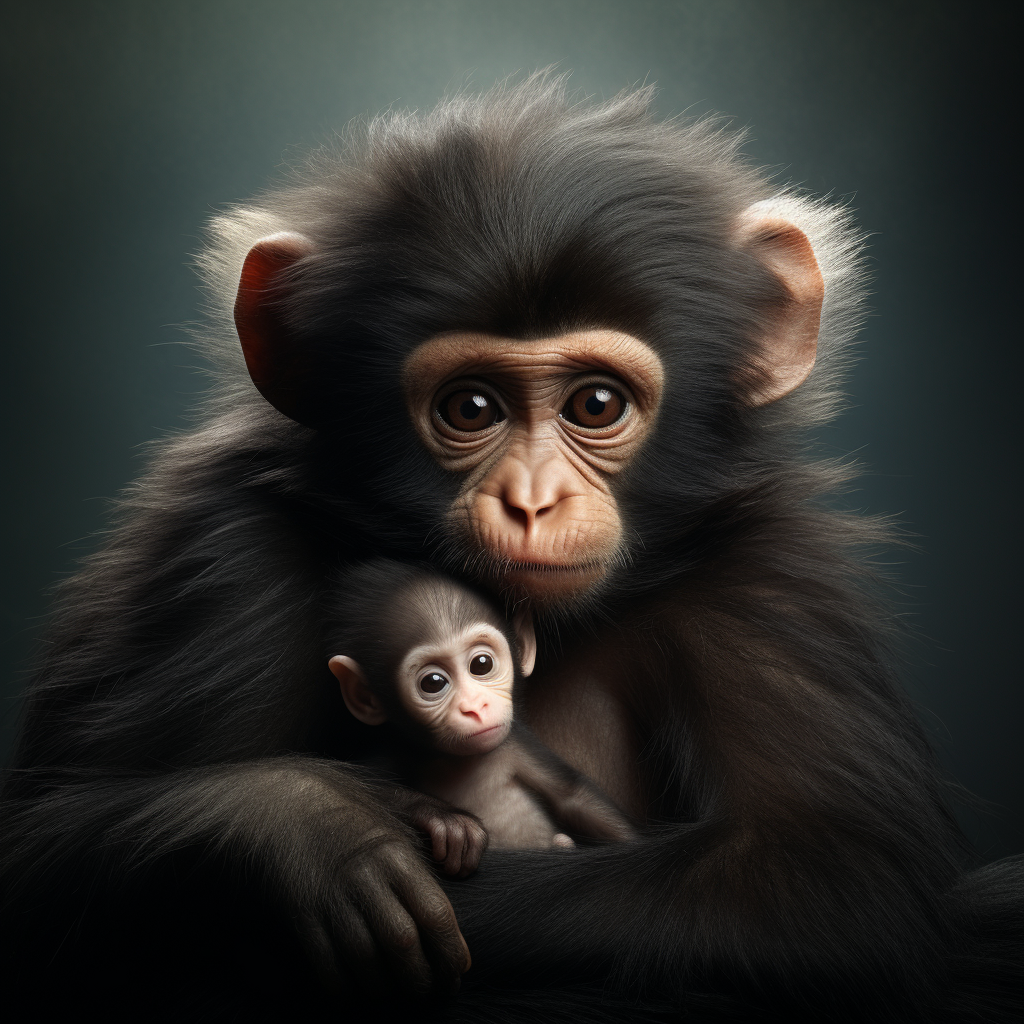 Adorable bear monkey baby image