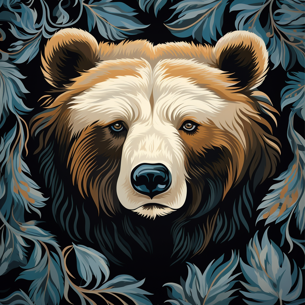 Bear fur-inspired pattern art