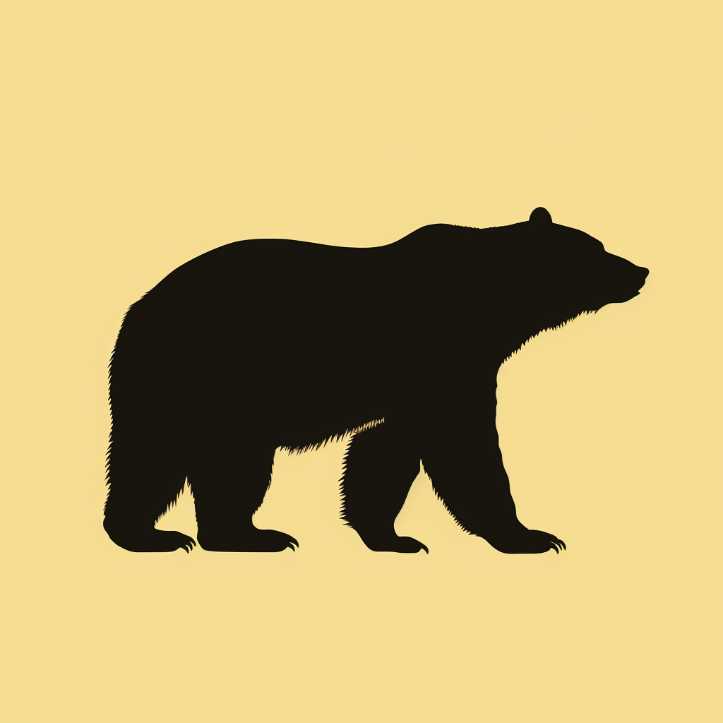 Flat design side view of bear