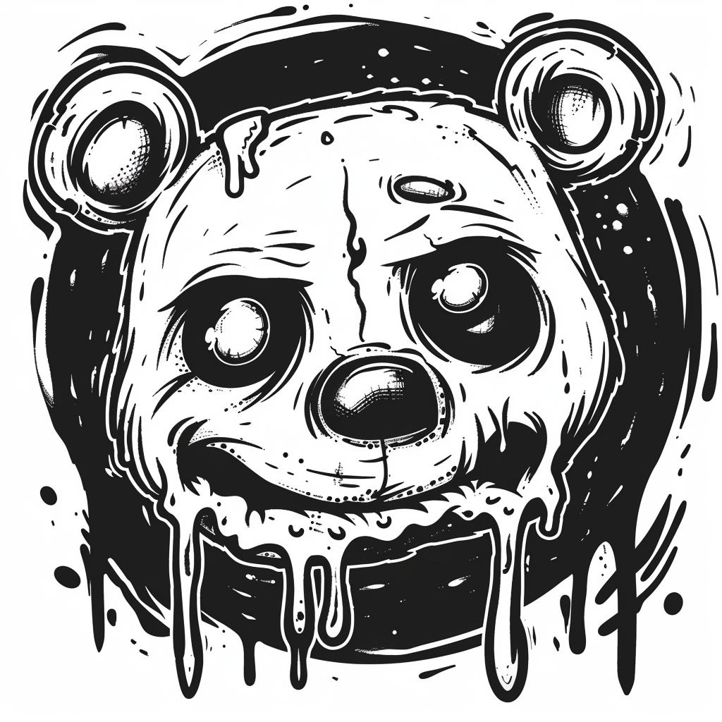 Bear with slime mascot logo