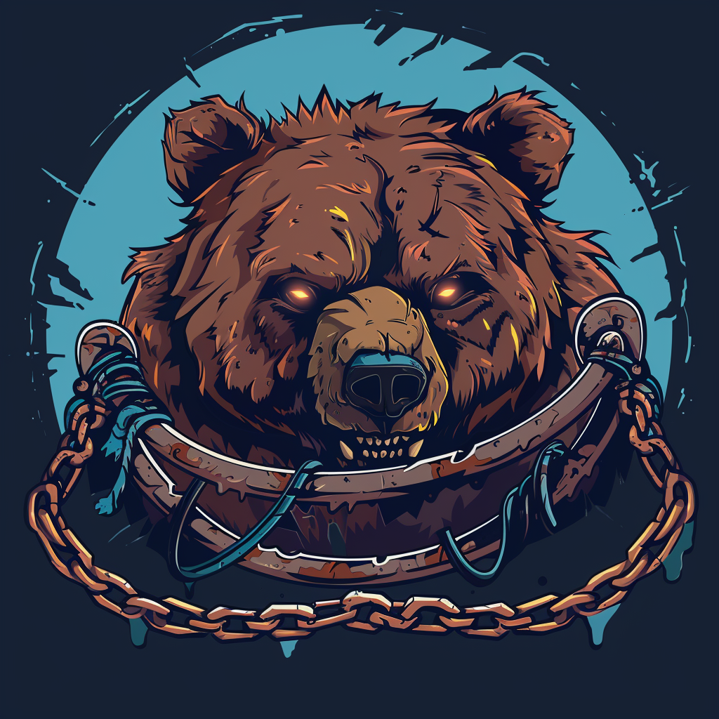 Bear trap digital art icon