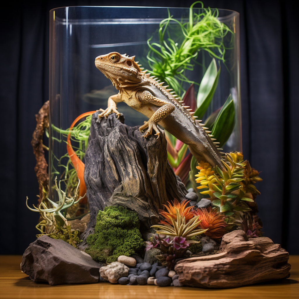 Spacious and Comfortable Bearded Dragon Tank