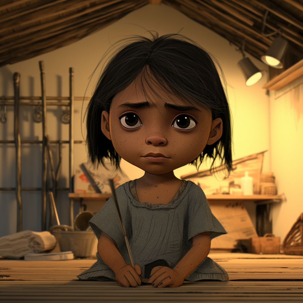 Animated character storyboard featuring Beáta Khasan