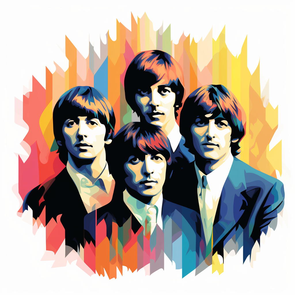 The Beatles simple illustration icon on white background