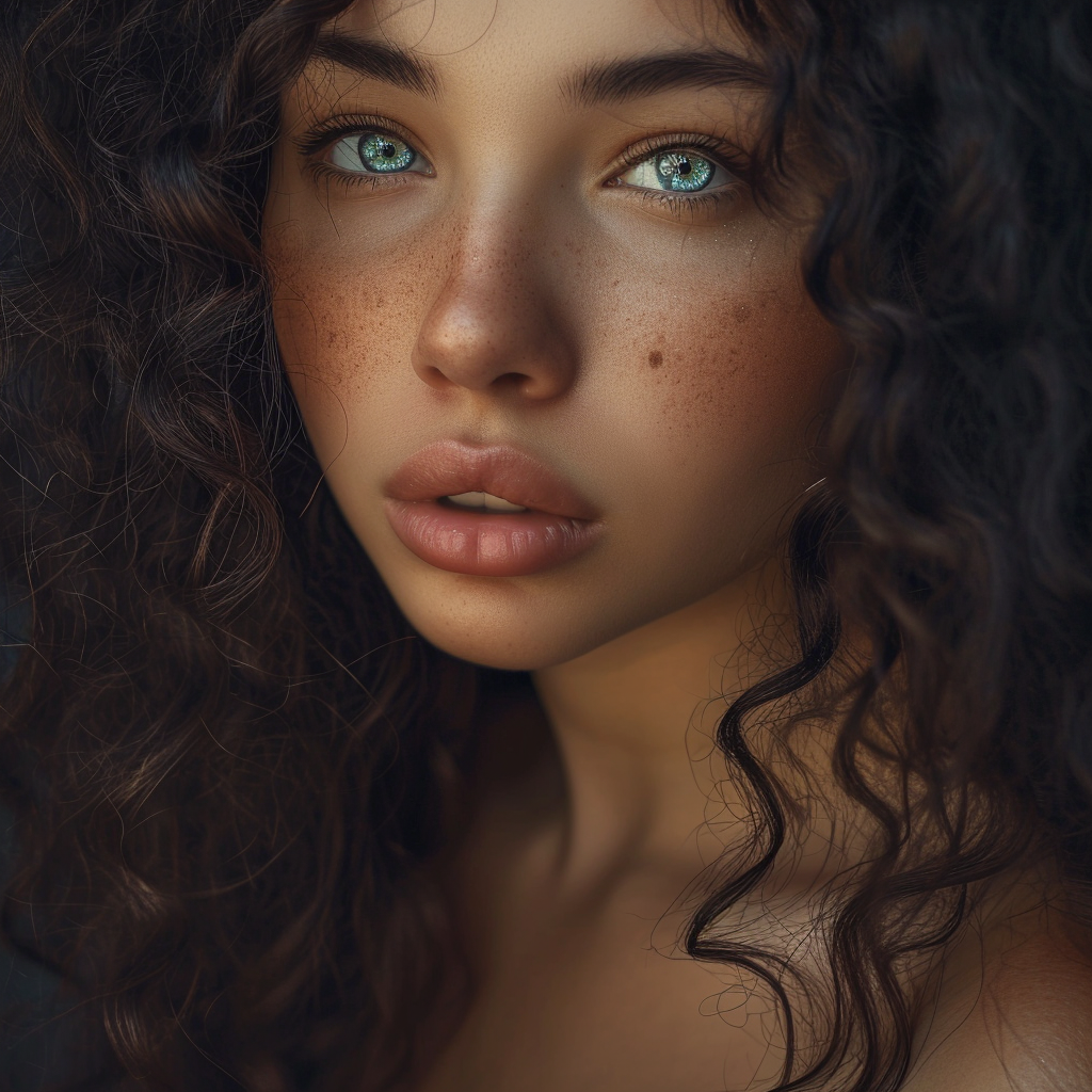 Beautiful young multiracial woman