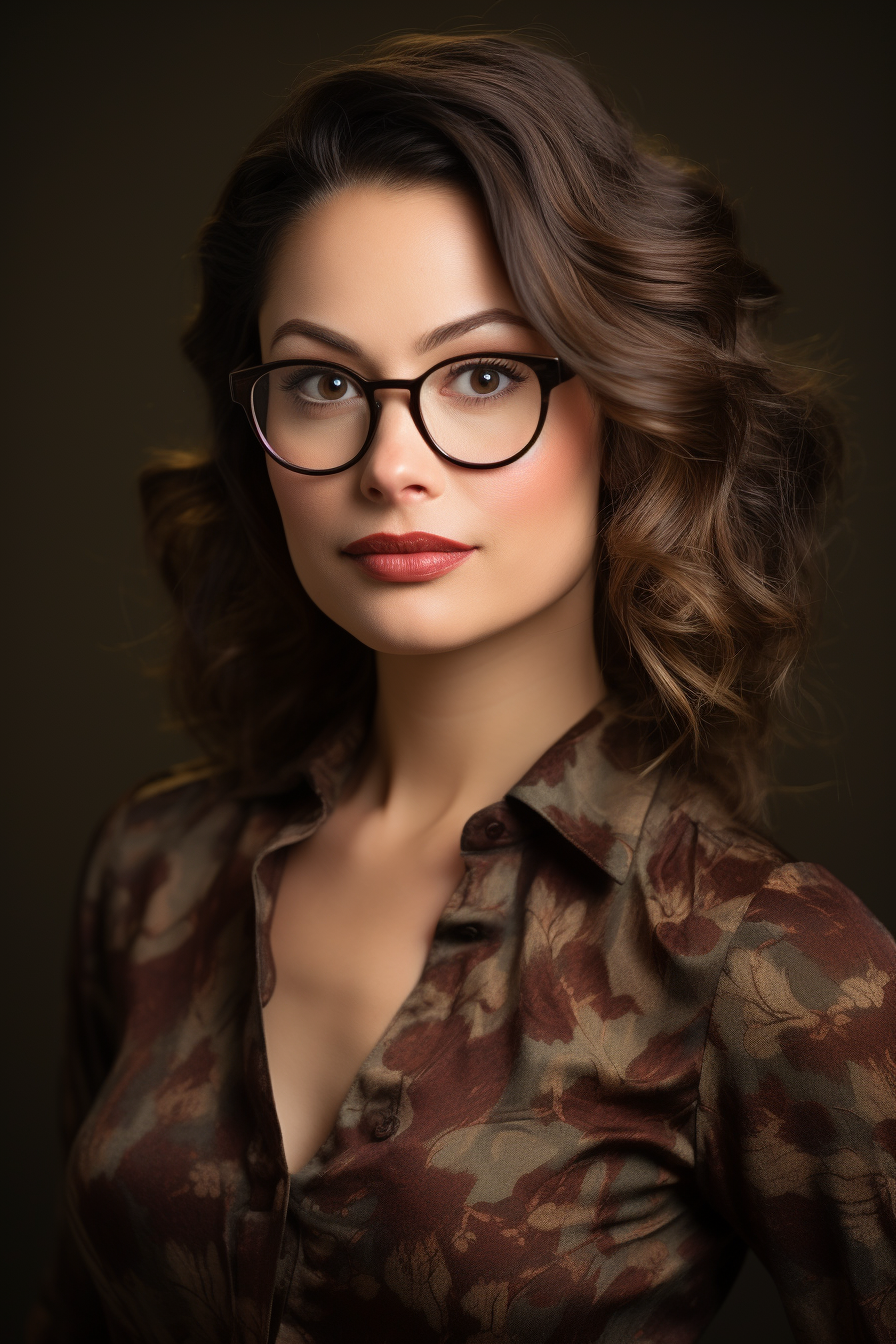 Professional photograph of a 30-year-old book writer with glasses