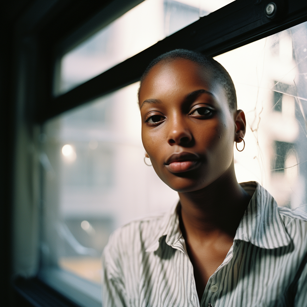 Portrait of Beautiful Black Girl