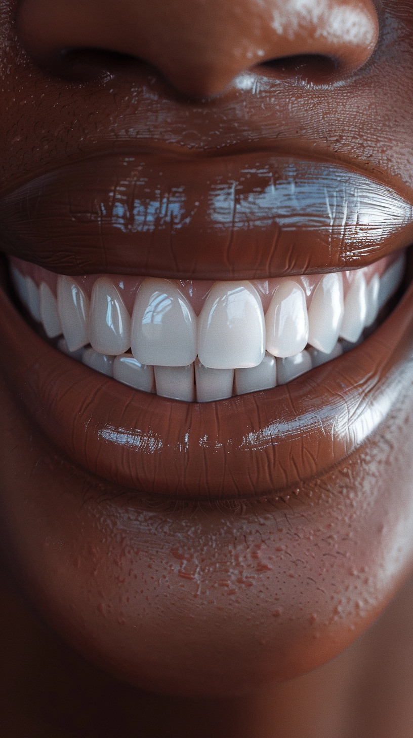 Black woman with healthy teeth