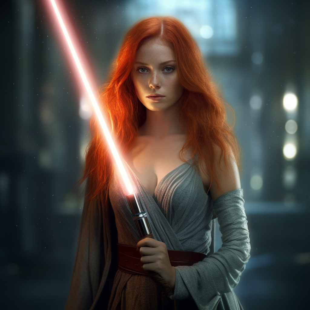 Beautiful Jedi in Battle Cocktail Dress