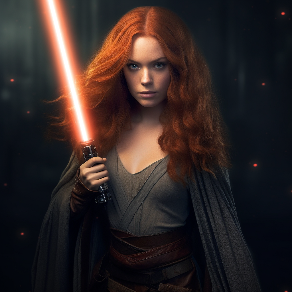 Gorgeous Female Jedi in Dynamic Pose