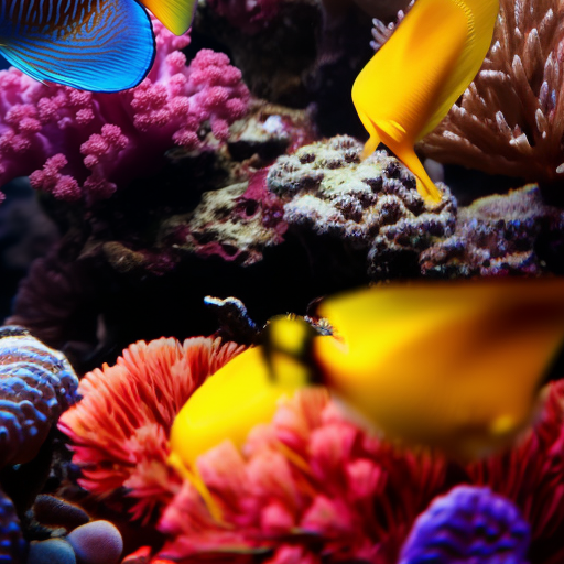 'Tropical fish swimming near coral reefs'