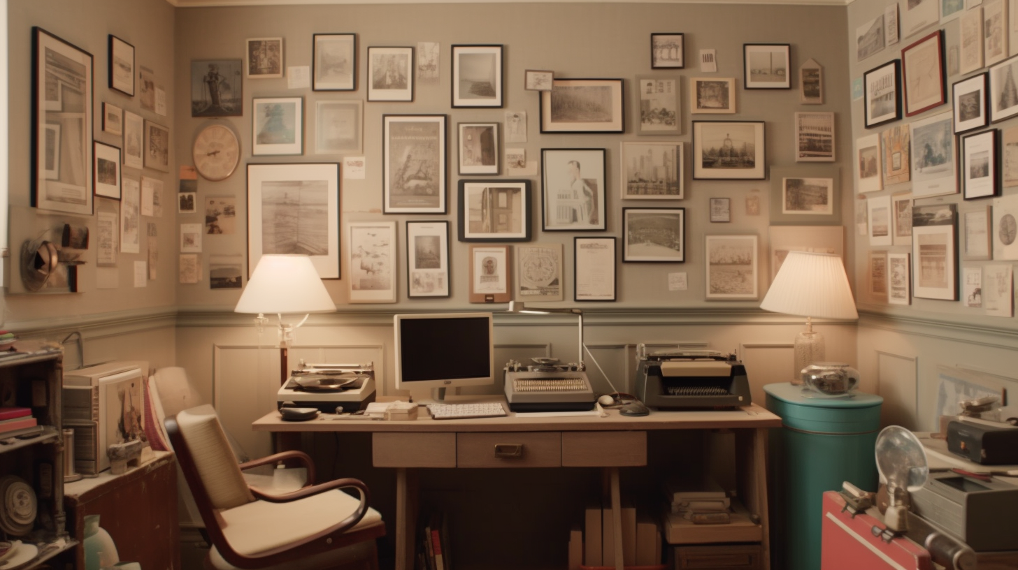 Grey and Cream Room with Framed Artwork