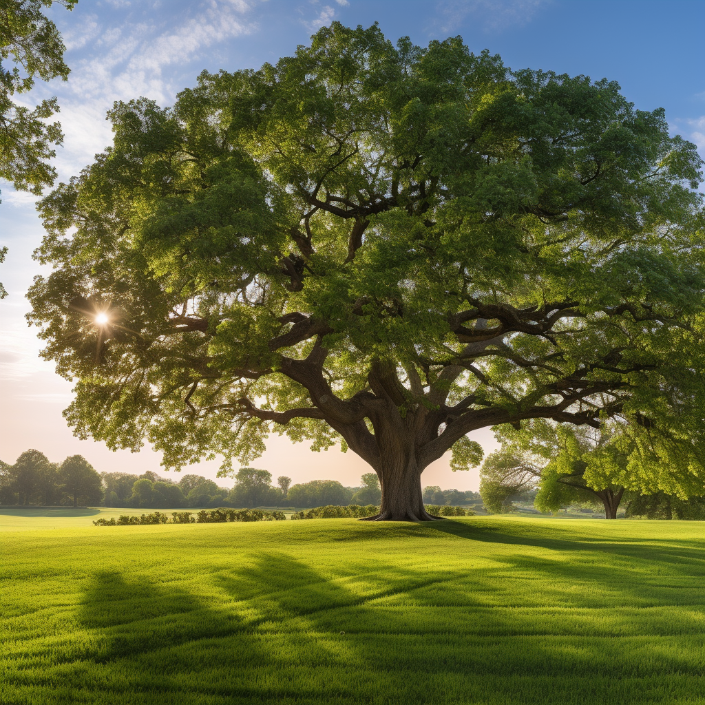 Picture of a Beautiful Healthy Oak Tree