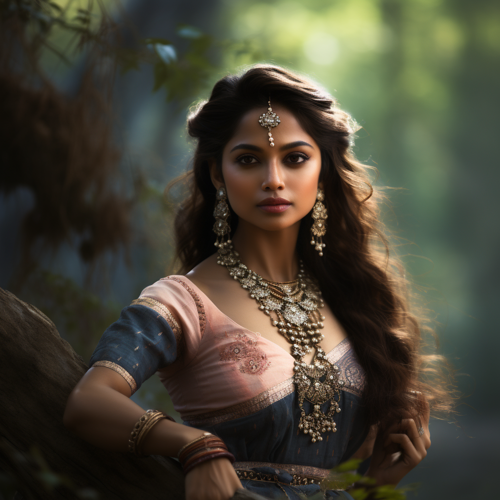 Gorgeous Indian Princess in Forest