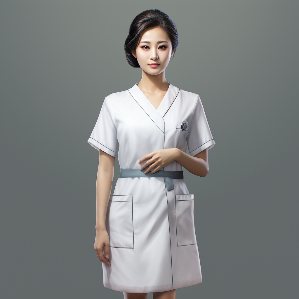 Japanese nurse in stunning uniform