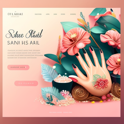 Nail salon landing page design