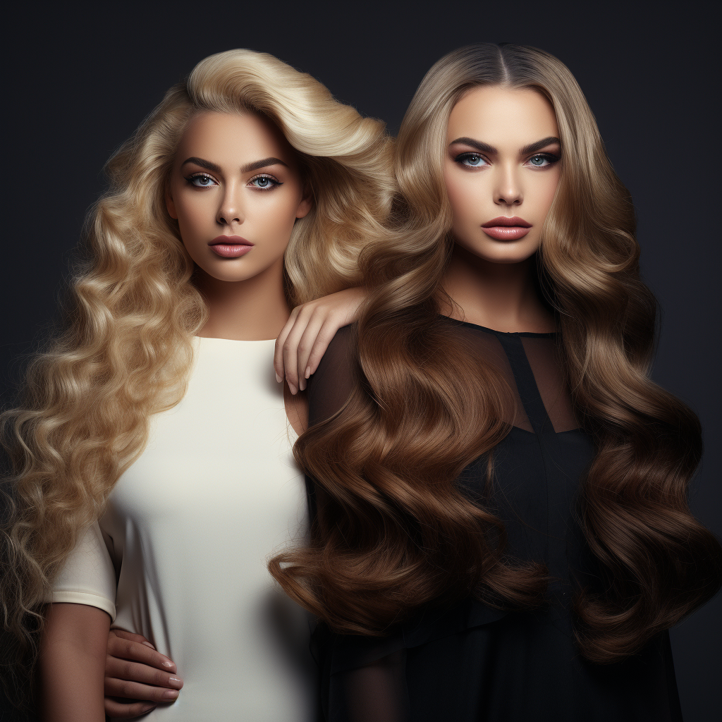 Stunning models showcasing luxurious hair