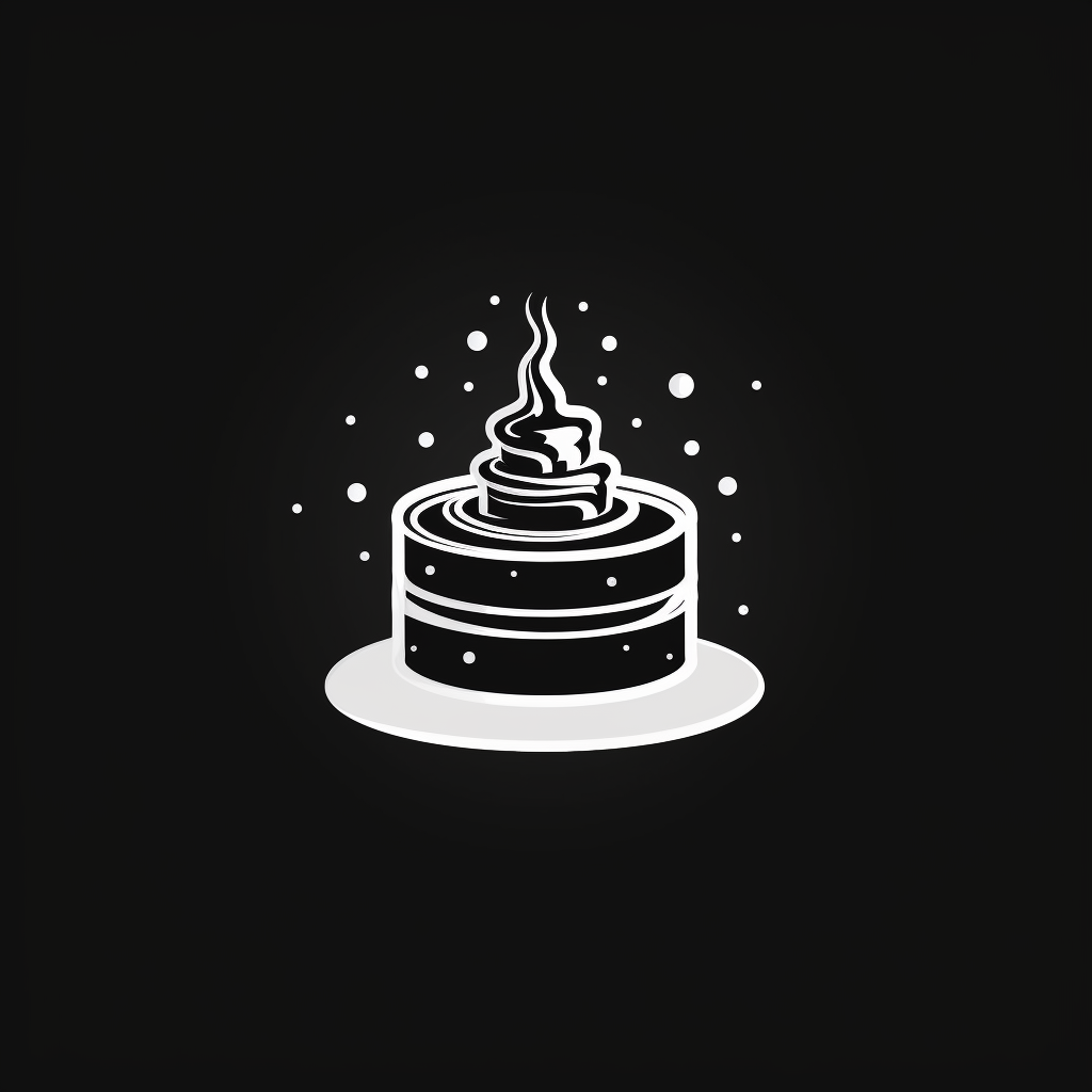 Minimalist cake icon with elegance