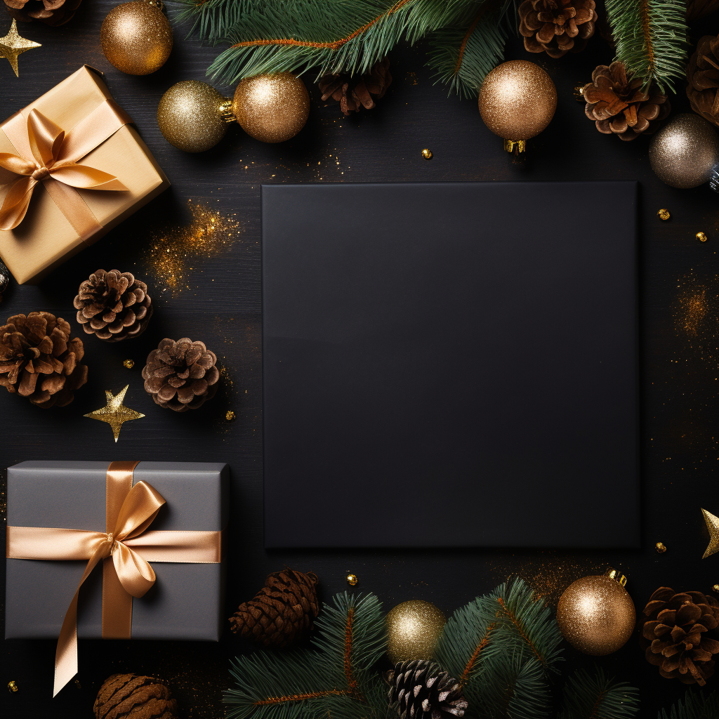 Elegant New Year Mockup Scene