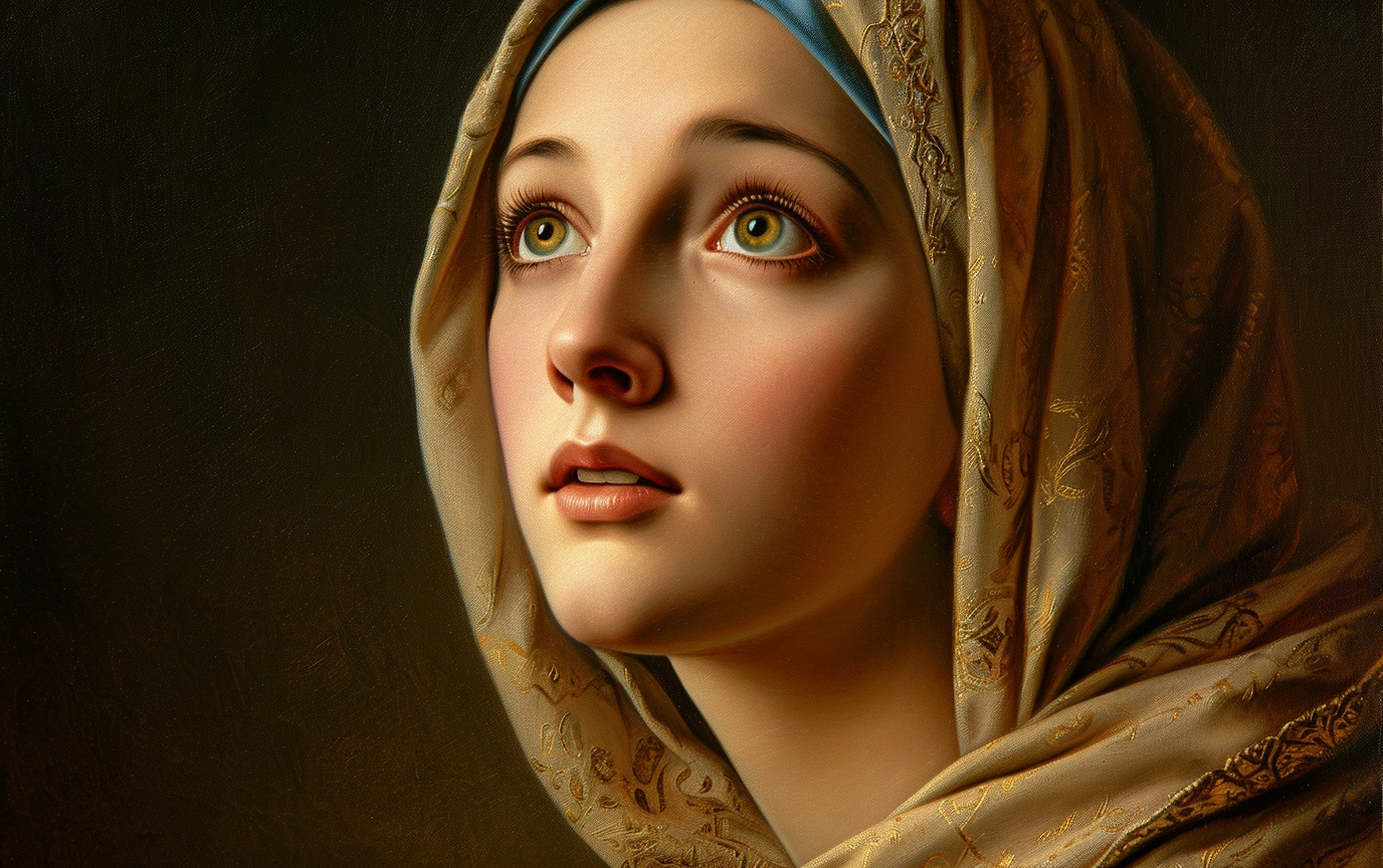 Beautiful Mother Mary, Realistic Image