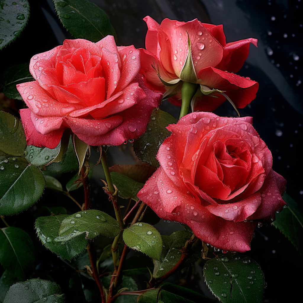 Gorgeous red rose bouquet with love