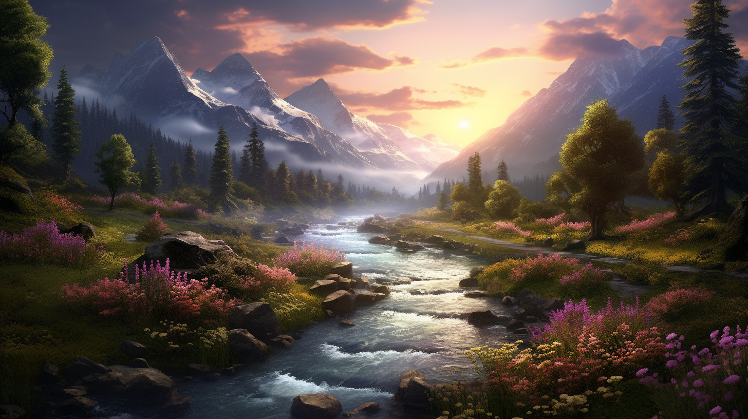 Breathtaking realistic scenery image