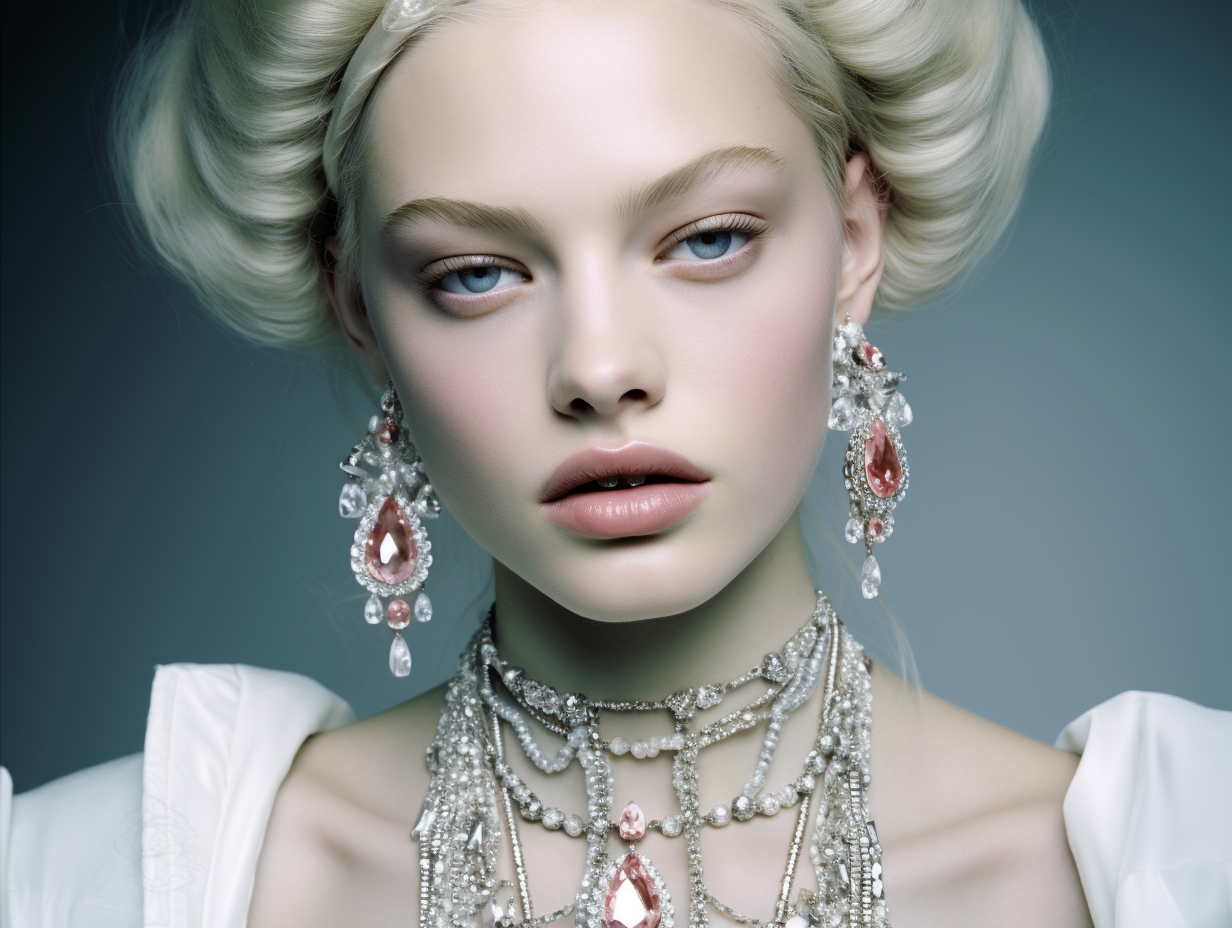 Beautiful Swedish girl wearing Vivian Westwood jewelry