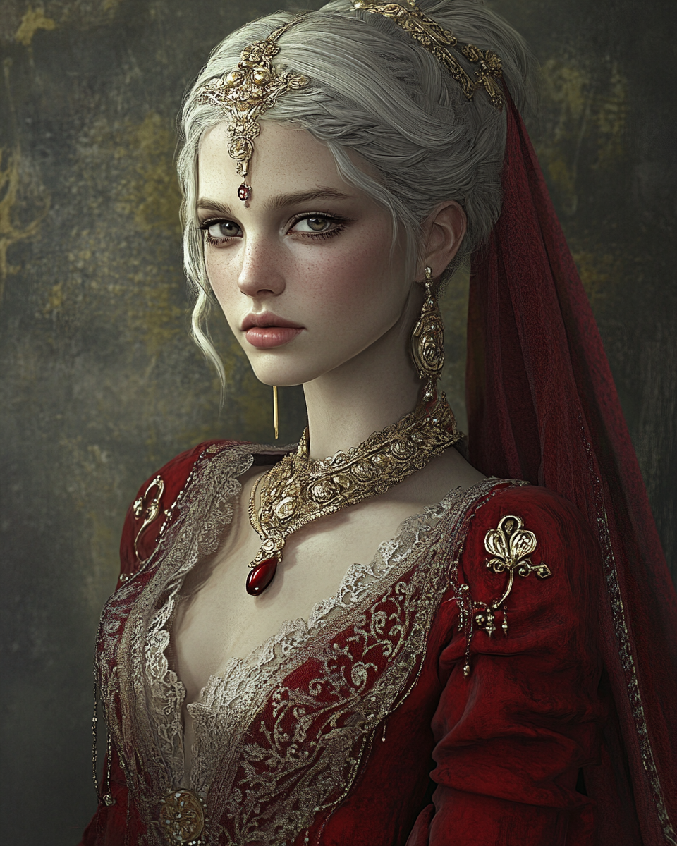 Elegant Fantasy Art Portrait Woman