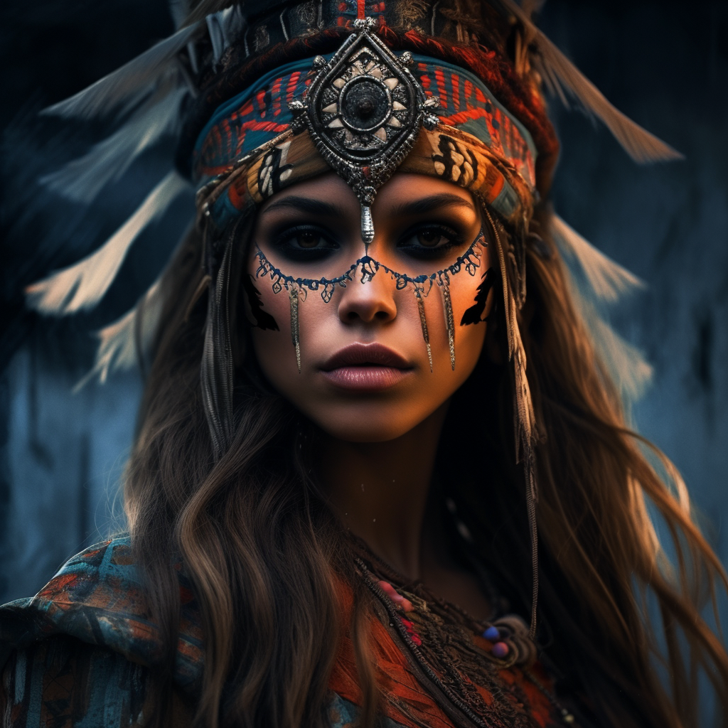 Beautiful woman in tribal attire