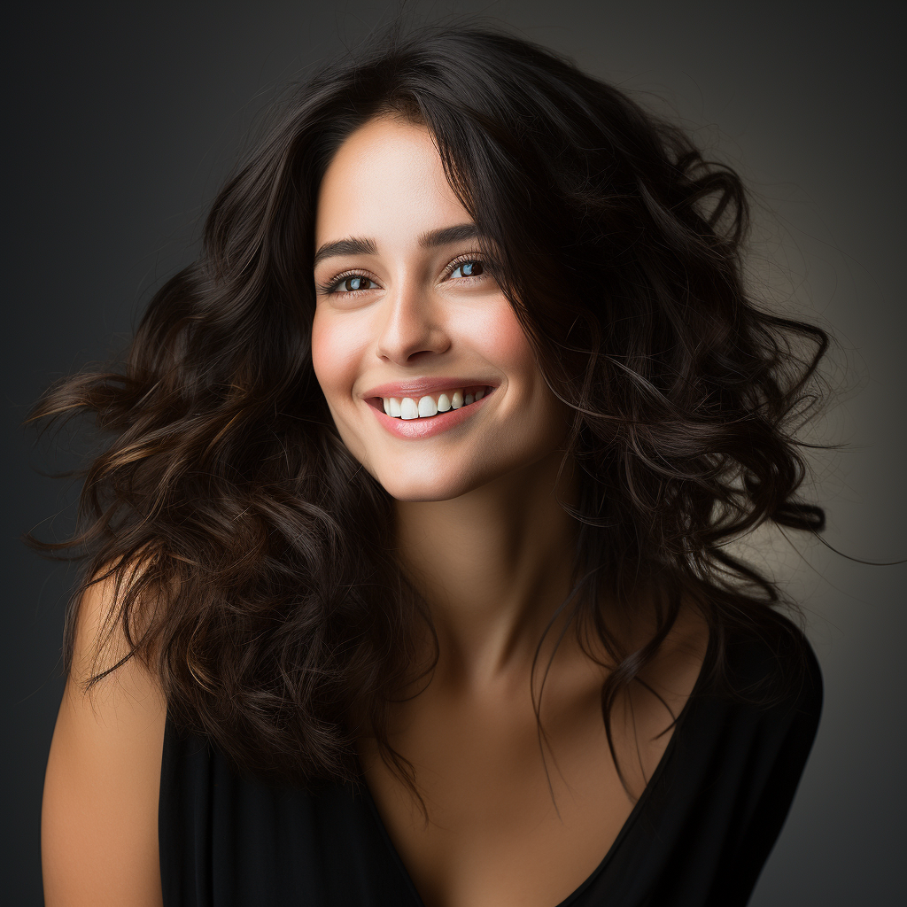 Spanish woman with captivating smile