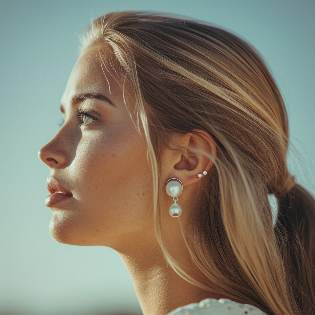 Closeup headshot of beautiful woman