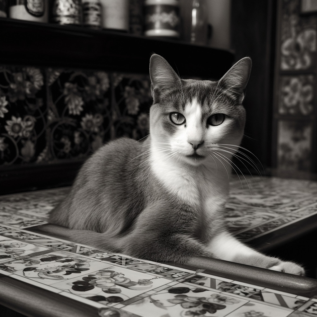 Cat drinking whiskey with style.