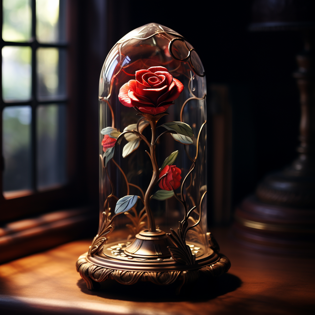 Illustration of Beauty and the Beast Rose