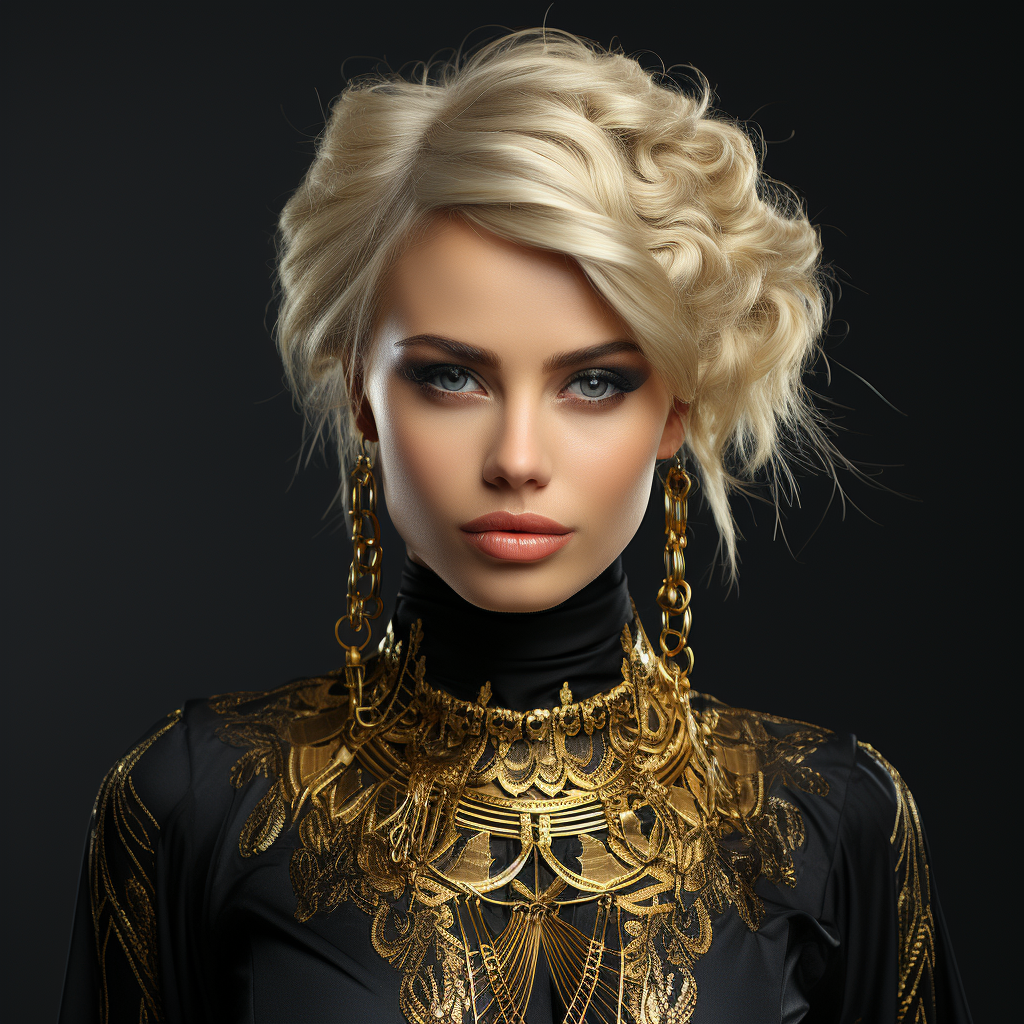 Beautiful fashion model girl with golden skin