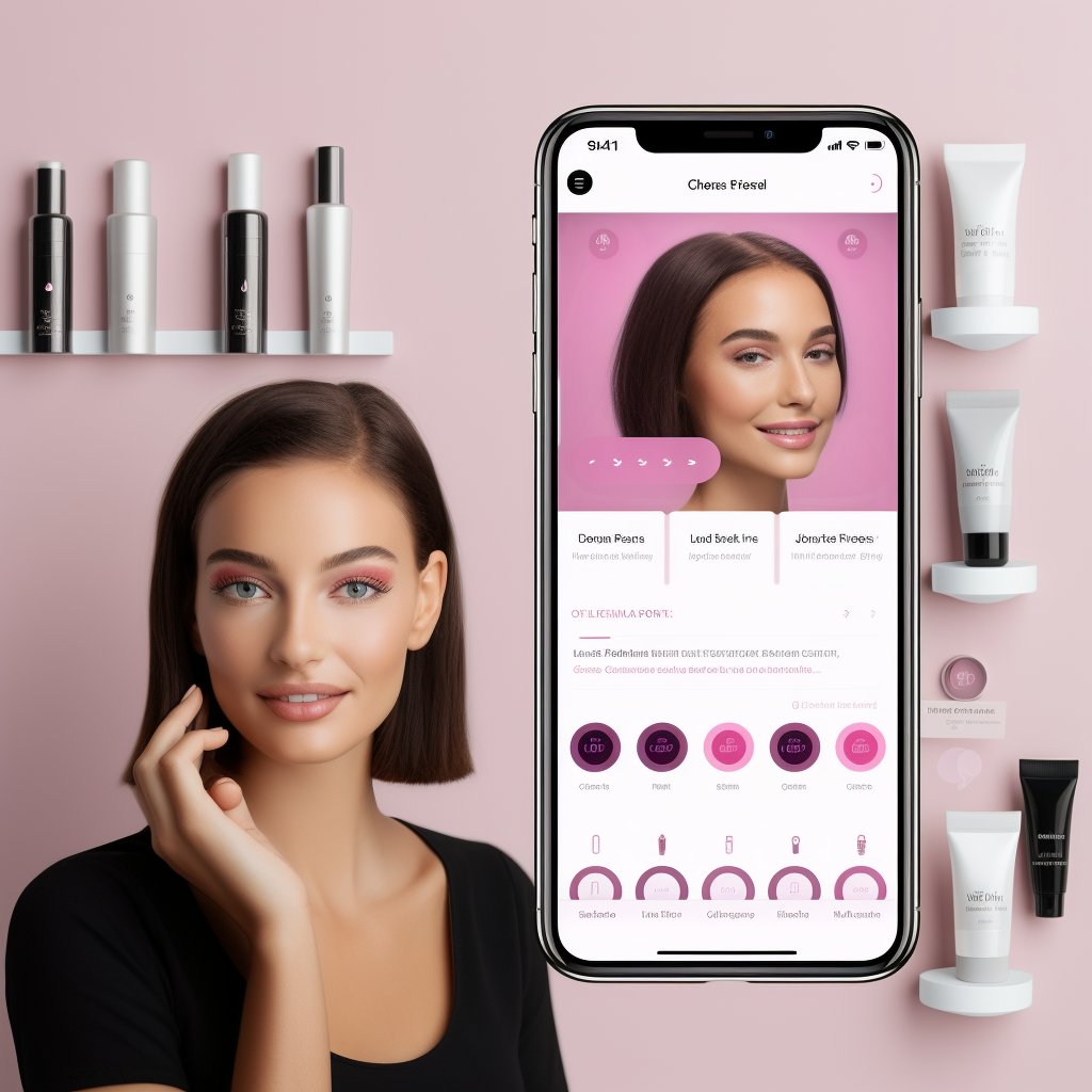 AI chatbot assisting with makeup techniques