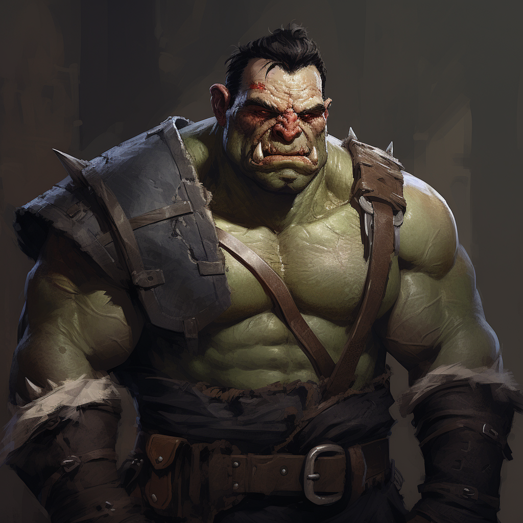 Strong Orc Warrior in Battle