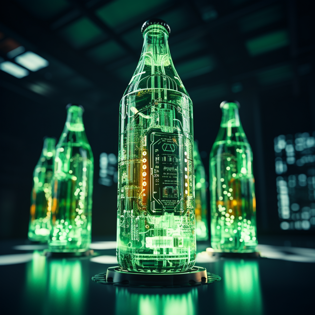 High-Tech Beer Bottle Energy Machine