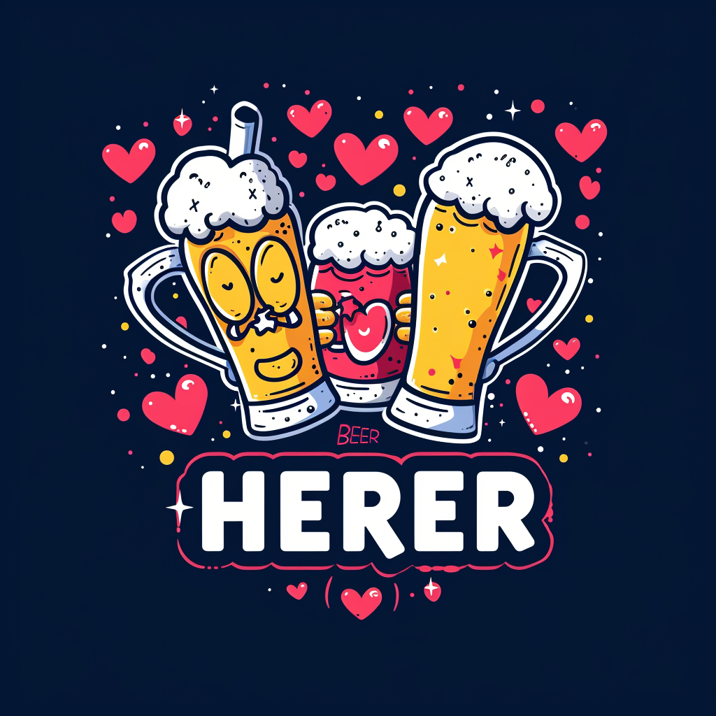 Beer Here Logo Hearts Beers