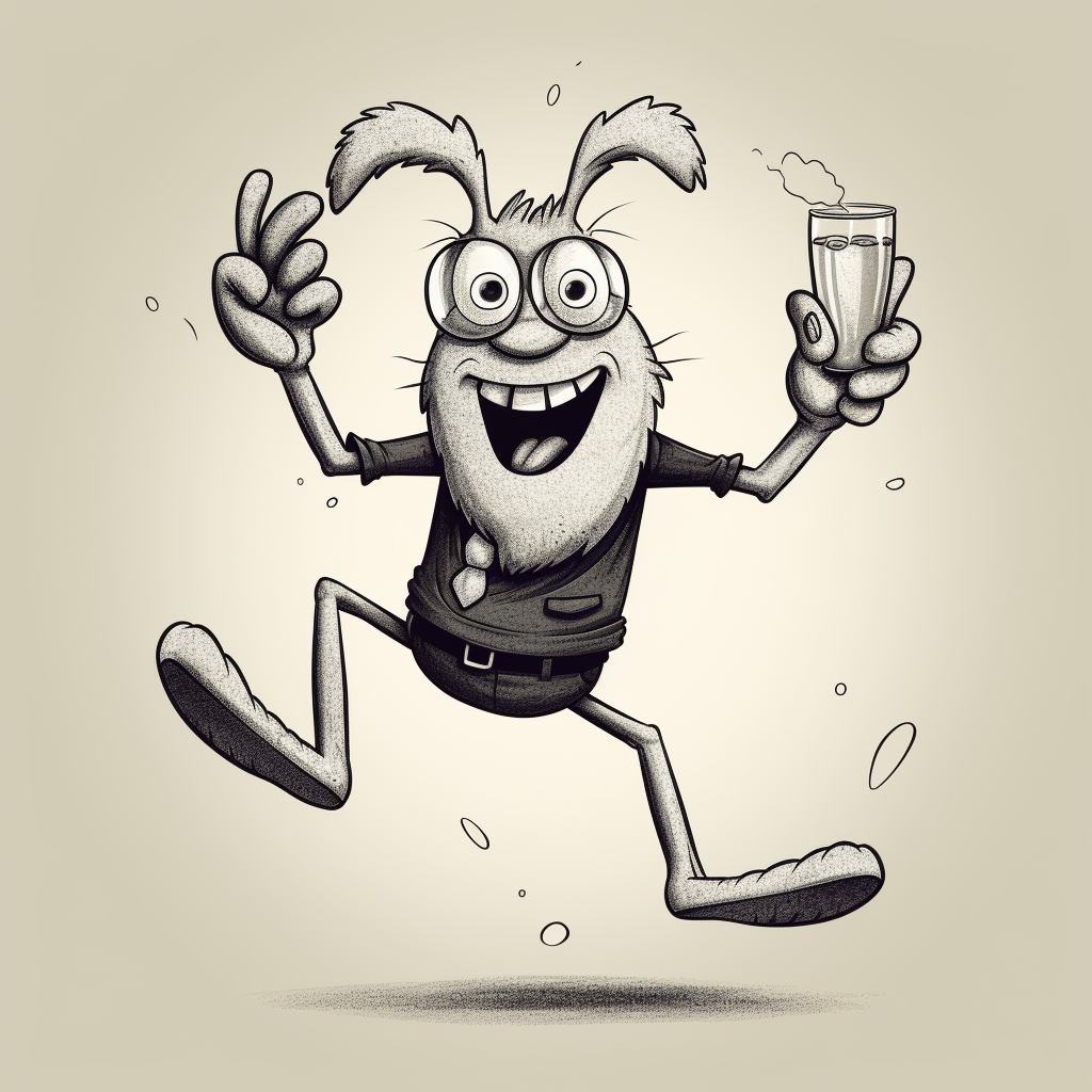 1940s cartoon character, beer hop