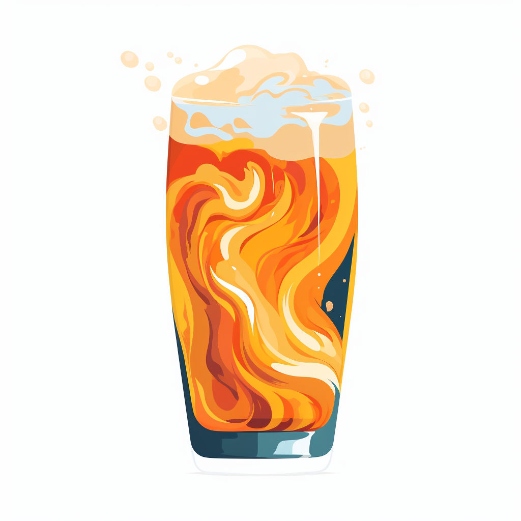 Beer Glass with Foam Illustration