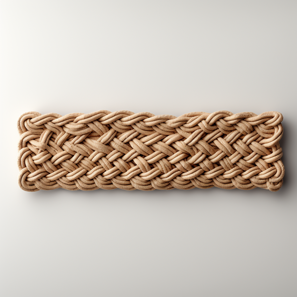 Beige knitted rope horizontal