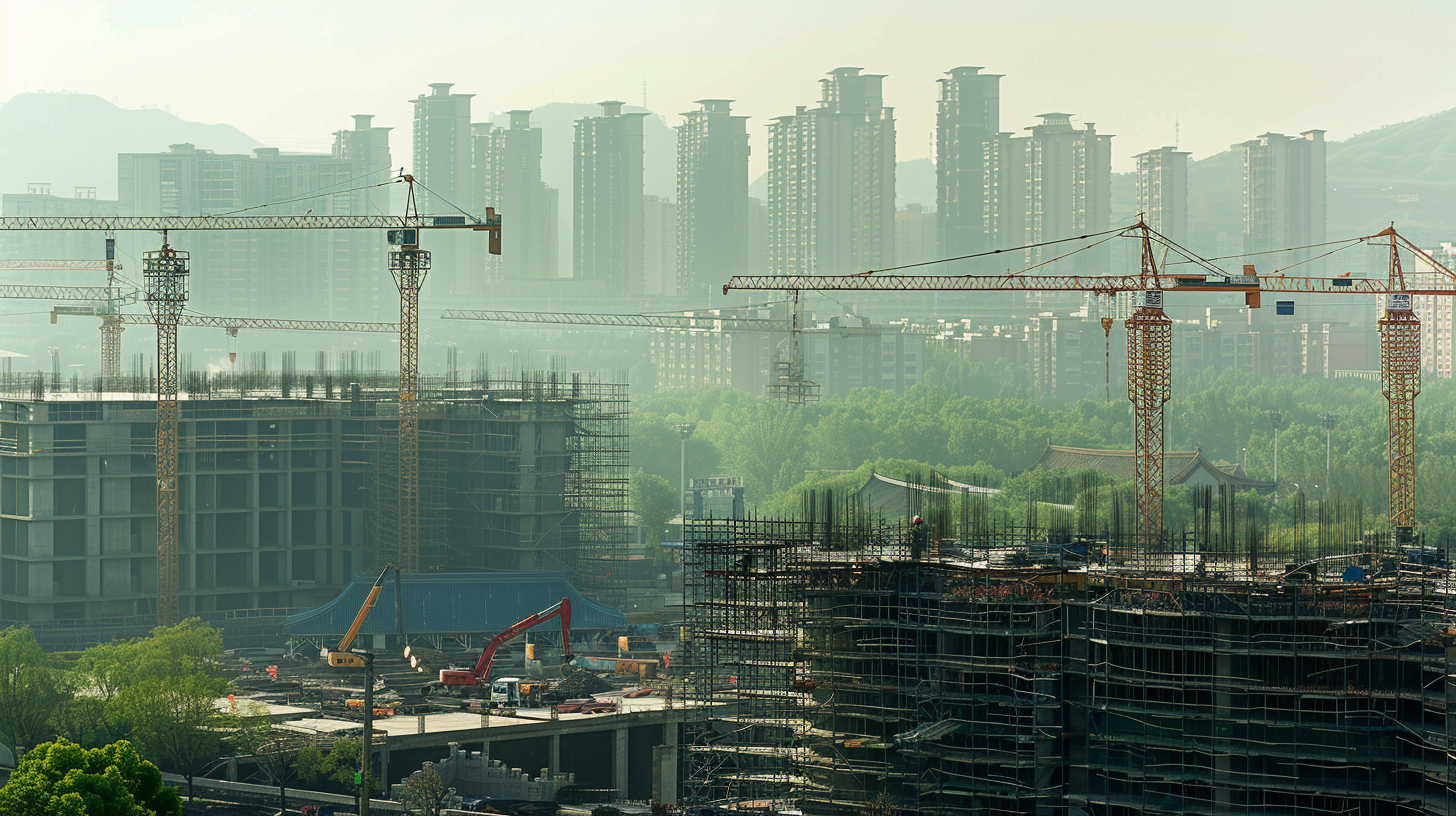 Beijing China Olympics Construction Workers