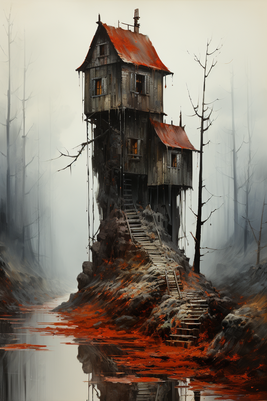 Beksinski Art House Painting