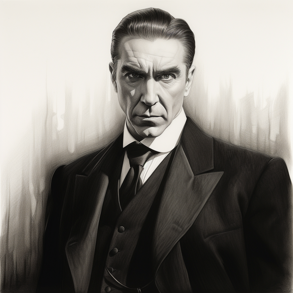 Bela Lugosi vampire drawing artwork